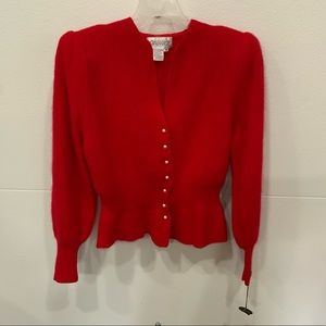 Super Rad 80s Red Angora Sweater